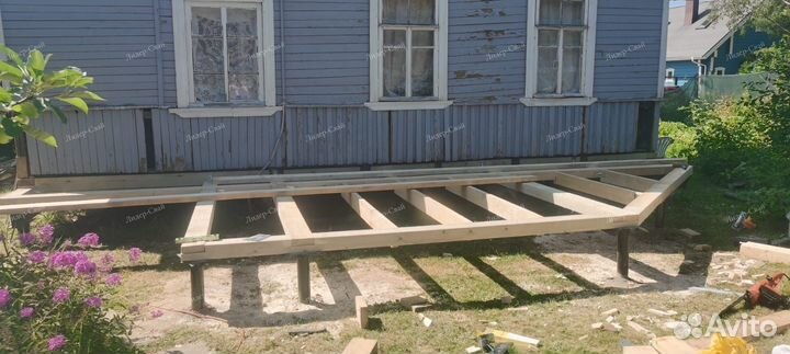 Подъём дома ремонт фундамента