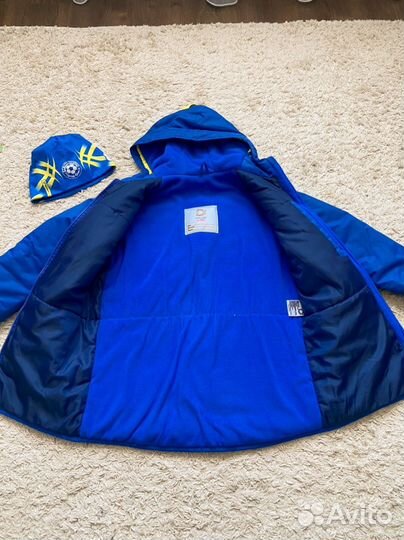 Куртка и шапка на мальчика (футбольные)