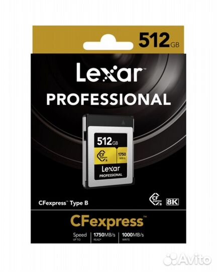 Карта памяти Lexar CFexpress Type B 512Gb Gold USA