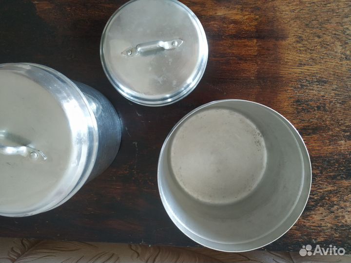 Банка с крышкой, пищевой алюминий. СССР