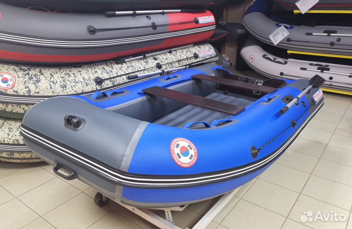 Лодка mishimo PRO 370-синий/серый