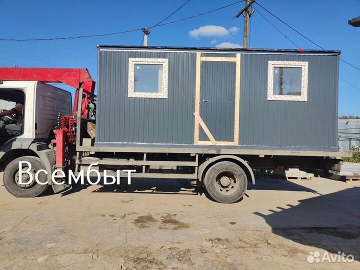 Бытовка строительная с фундаментом