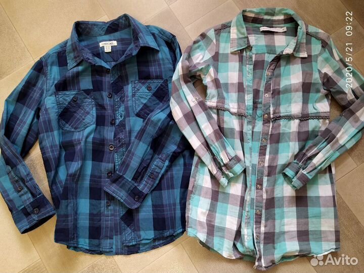 2 рубашки для девочки 8-9 лет