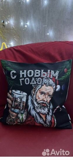 Наволочка декоративная новогодняя