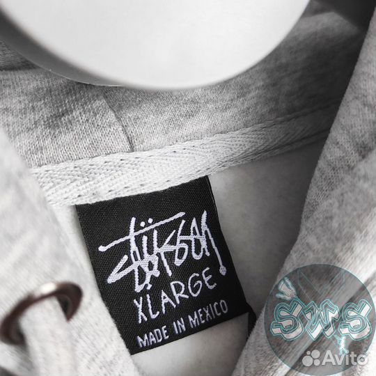 Худи Stussy серая oversize