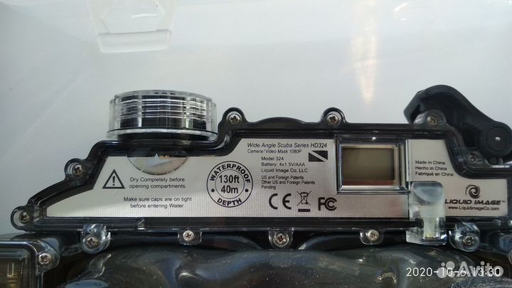 Маска для подводной видеосъёмки liguid image