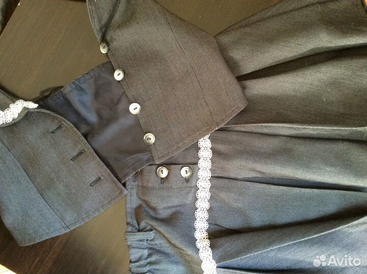 Школьная форма серая 128 134 жилет юбка