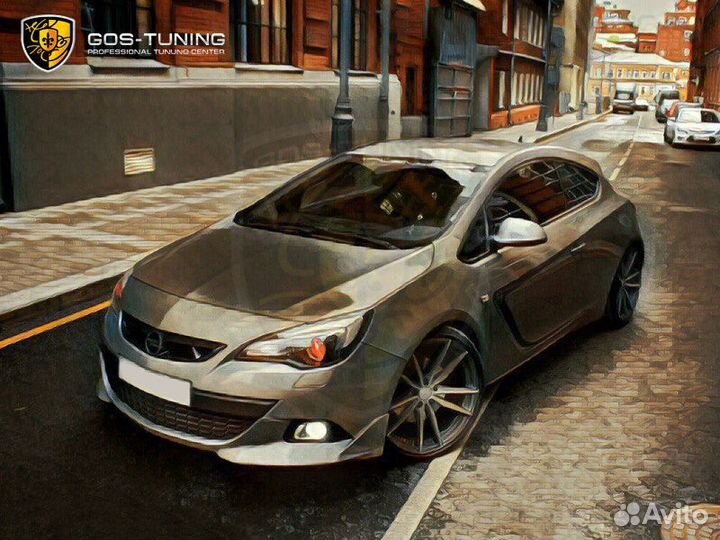 Накладка переднего бампера на Opel Astra J GTC