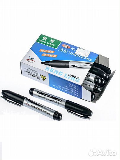 Маркер heng liang перманентный черный