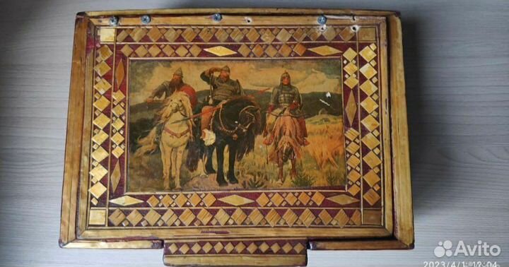 Шкатулка три богатыря