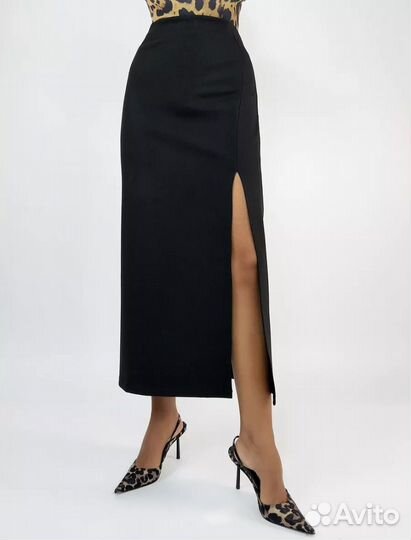 Юбка длинная с разрезом