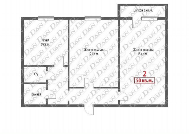 121 планировка 2 комнатной квартиры 2-к. квартира, 50 м², 7/16 эт. на продажу в Нижневартовске Купить квартиру Авито