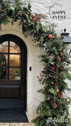 Рождественский декор Новогоднее оформление