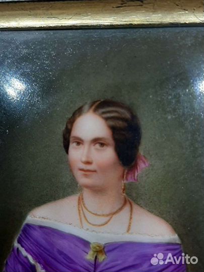 Портрет дамы. Живопись на фарфоре