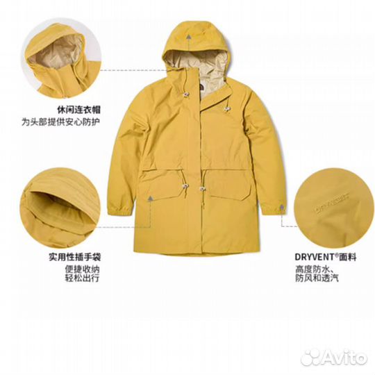 THE north face Windbreaker Jackets Women's Yellow (M)(48)