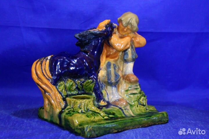 Редкость Статуэтка чернильница Иванушка и Конек Го