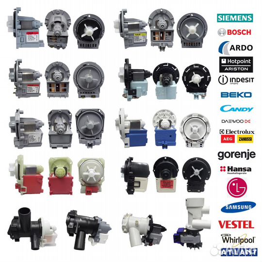 Насосы сливные (помпы) для стиральных машин