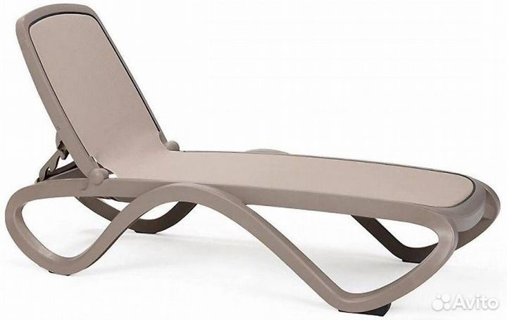 Шезлонг-лежак пластиковый Nardi, Omega Тортора