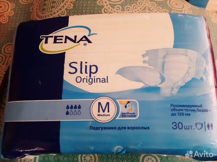 Памперсы для взрослых размер m по 30 штук