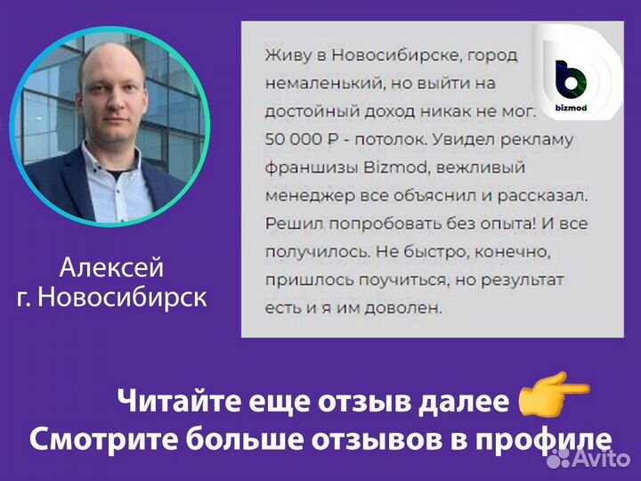 Откройте свой бизнес. Франшиза с прибылью от 250к