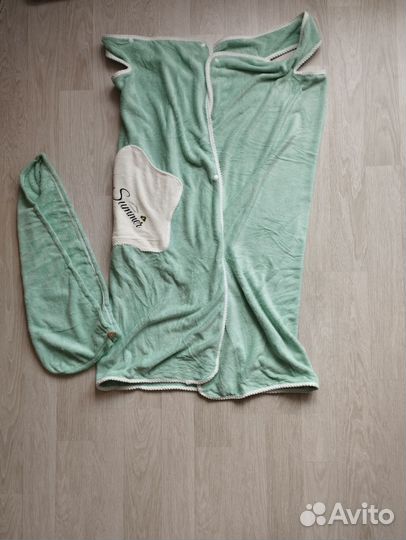 Банный набор, халат и чалма