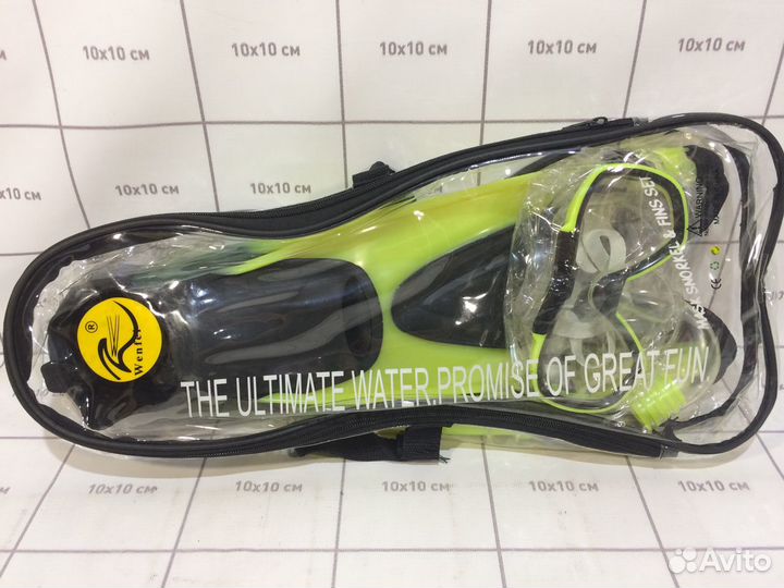 Набор для подводного плавания ласты 25см+маска