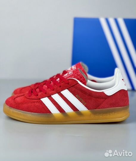 Кеды Adidas Gazelle Scarlet Cloud White