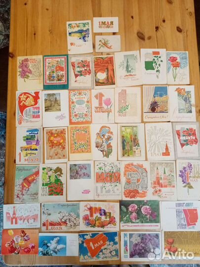 Открытки СССР 60-х к 1Мая. Подписаны