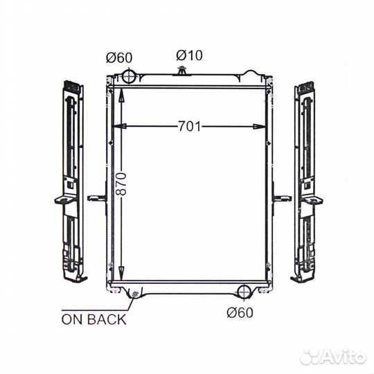 Радиатор isuzu giga MAX 2005+ IS-0057-54-K