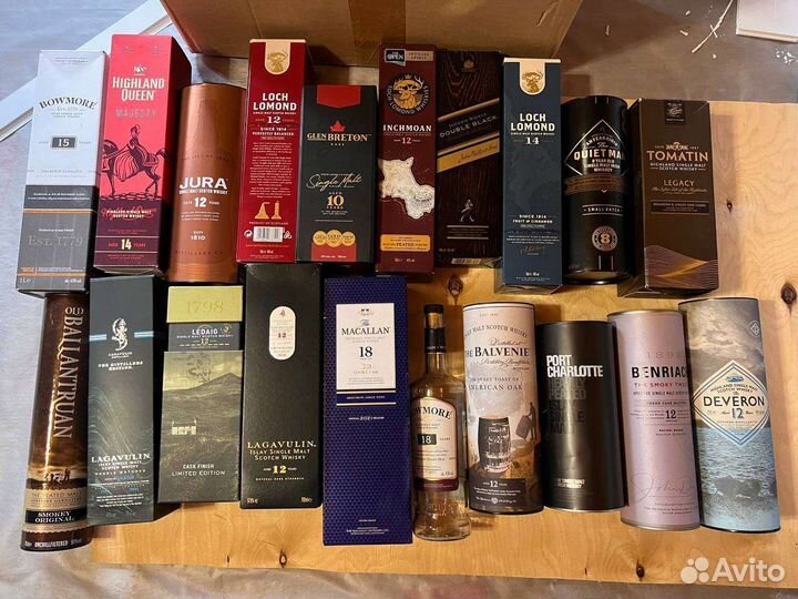 Пустые бутылки из под виски