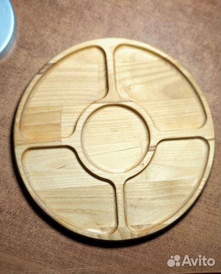 Менажница деревянная для сервировки стола 25 см