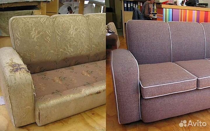 Перетяжка мебели, дивана, кресел, стульев