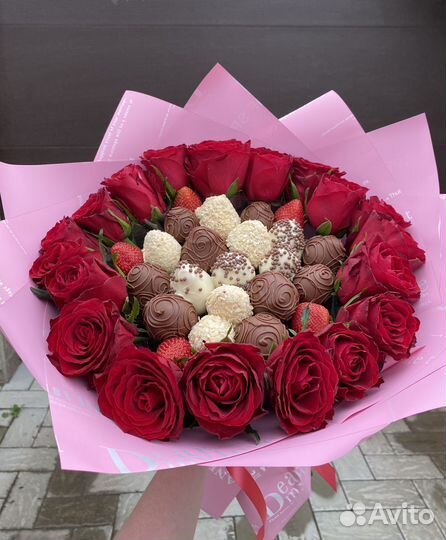 Букет из клубники в шоколаде