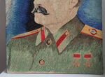 Портрет Иосиф Сталин. Вышивка