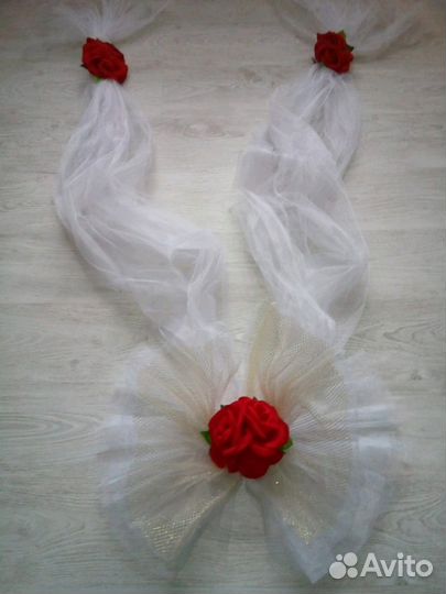 Свадебные кольца и ленты на крышу авто