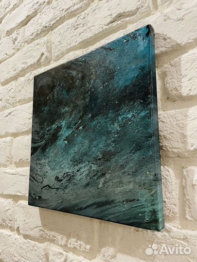 Картина акрилом Флюид Арт: Бездна