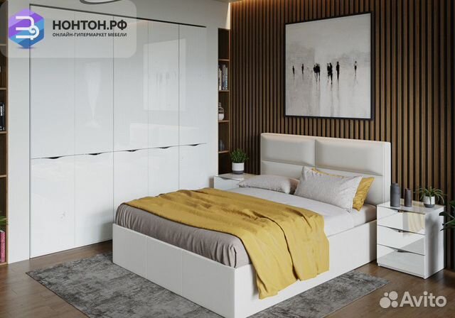 Спальный гарнитур Глосс №1 белый глянец