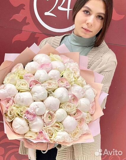 Пионы Букет пионов Доставка цветов