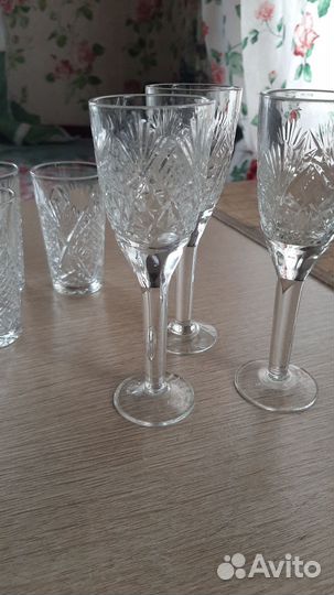 Фужеры СССР,хрустальные рюмки