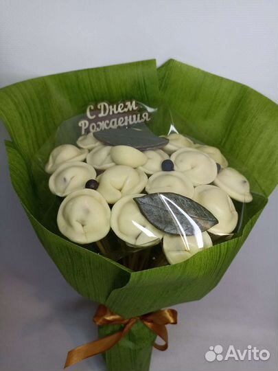 На заказ Шоколадные пельмени в букете