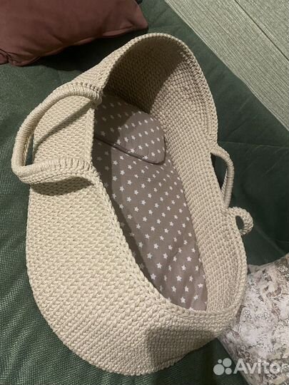 Люлька переноска вязаная