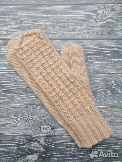 Варежки женские вязаные ручной работы