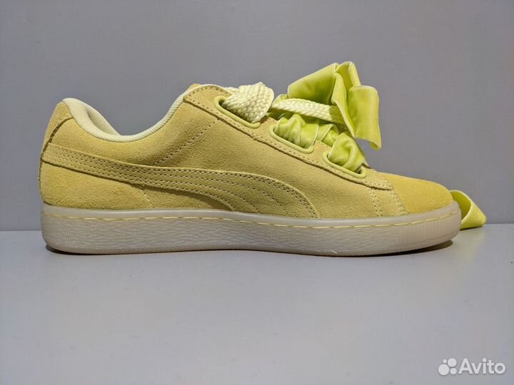 Puma Suede Heart Reset Soft Fluo Yellow