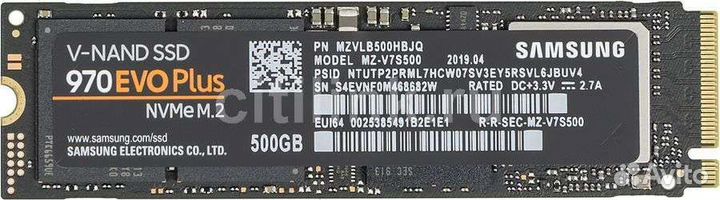 SSD m.2 500Gb Samsung 970 Evo plus (MZ-v7s500bw)