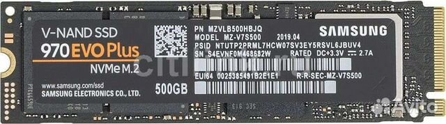 SSD m.2 500Gb Samsung 970 Evo plus (MZ-v7s500bw)