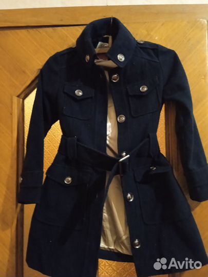 Куртка зелёная болоневая ,пальто черное