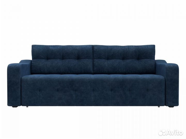 Диван прямой Лиссабон, велюр, brut 11 синий