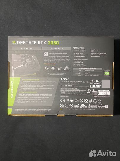 Видеокарта RTX 3050 новая