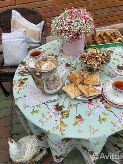 Скатерть лен новая