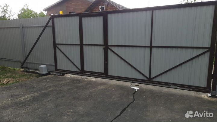Откатные ворота с установкой